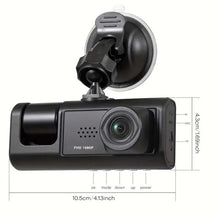 Dashcam Voiture - Caméra embarquée avant arrière HD 1080p avec enregistrement